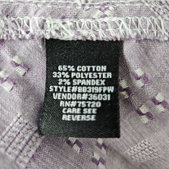 Buckle Black Mens XXL Athletic Fit Lavender Long Sleeve Button-Up Shirt Casual - Picture 12 of 13